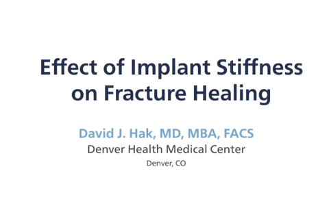 Effect of implant stiffness on fracture healing