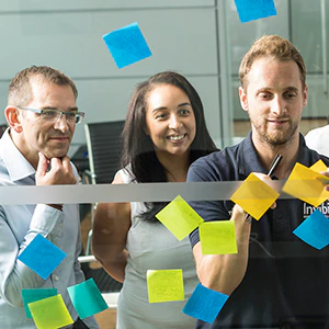 Employees working as a group