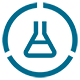 Chemical Resistance Icon showing a conical flask 