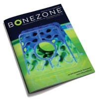 PEEK polymer knee Bonezone magazine cover 