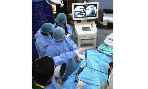 Surgeons learning advanced technology at CAOSNASS workshop
